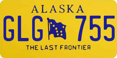 AK license plate GLG755