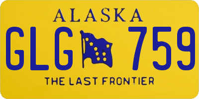AK license plate GLG759