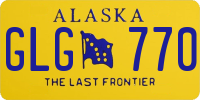 AK license plate GLG770