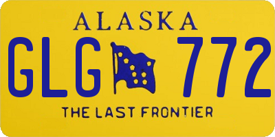 AK license plate GLG772
