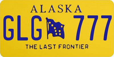 AK license plate GLG777