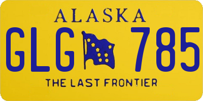 AK license plate GLG785