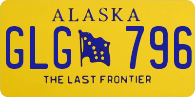 AK license plate GLG796