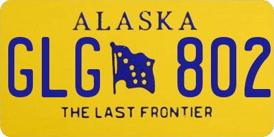 AK license plate GLG802