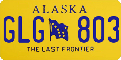 AK license plate GLG803