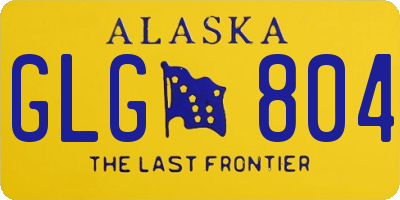 AK license plate GLG804