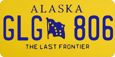 AK license plate GLG806
