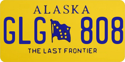 AK license plate GLG808