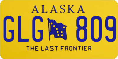 AK license plate GLG809