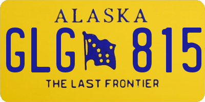 AK license plate GLG815