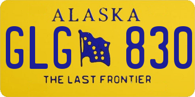 AK license plate GLG830