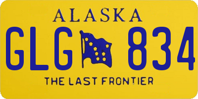 AK license plate GLG834