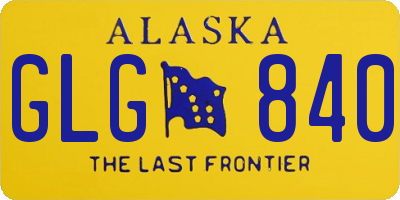 AK license plate GLG840