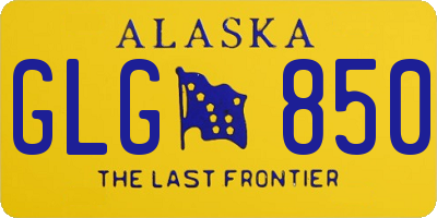 AK license plate GLG850