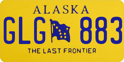 AK license plate GLG883