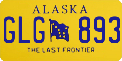 AK license plate GLG893
