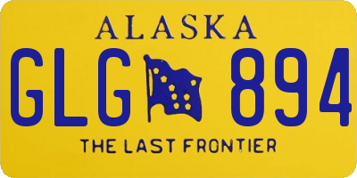 AK license plate GLG894