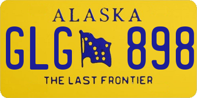 AK license plate GLG898