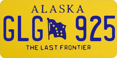 AK license plate GLG925