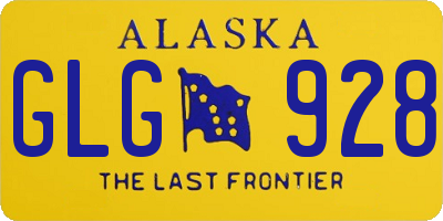 AK license plate GLG928