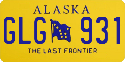 AK license plate GLG931