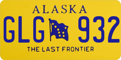 AK license plate GLG932