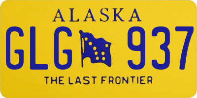 AK license plate GLG937