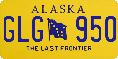 AK license plate GLG950