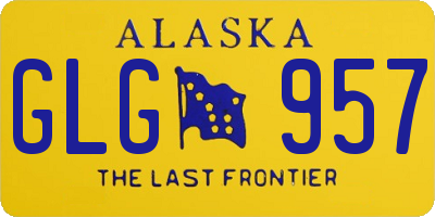 AK license plate GLG957