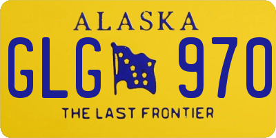 AK license plate GLG970