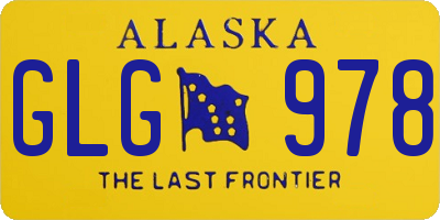 AK license plate GLG978
