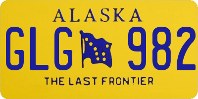 AK license plate GLG982