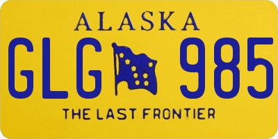 AK license plate GLG985