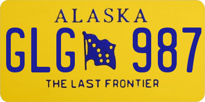 AK license plate GLG987