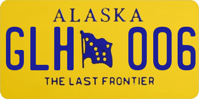 AK license plate GLH006