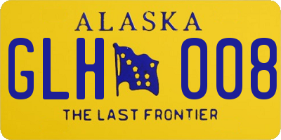 AK license plate GLH008