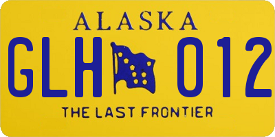 AK license plate GLH012