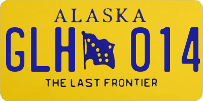 AK license plate GLH014