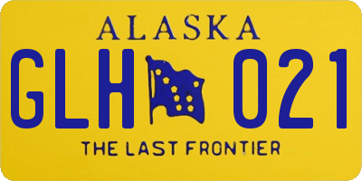 AK license plate GLH021
