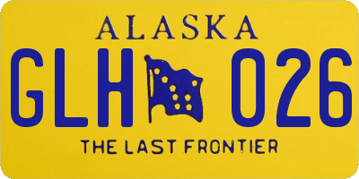 AK license plate GLH026