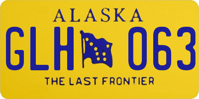 AK license plate GLH063