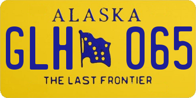 AK license plate GLH065