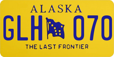 AK license plate GLH070