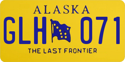 AK license plate GLH071