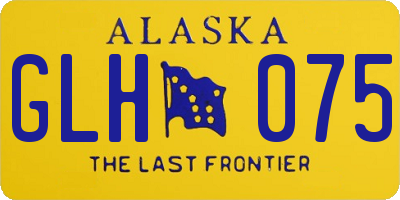 AK license plate GLH075