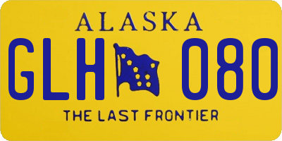 AK license plate GLH080