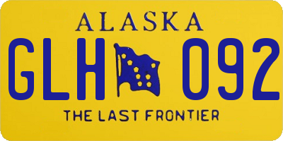 AK license plate GLH092
