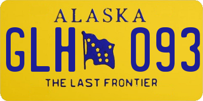 AK license plate GLH093