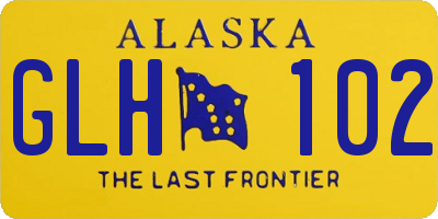 AK license plate GLH102