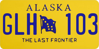 AK license plate GLH103